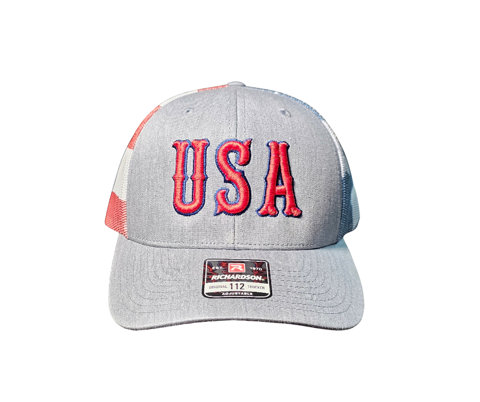 Patriotic US Flag USA Richardson Trucker Hat