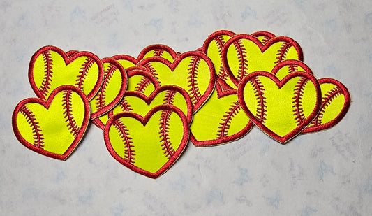 Softball Heart Patch