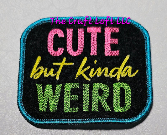 Cute But Kinda Weird Embroidered Iron On Patch