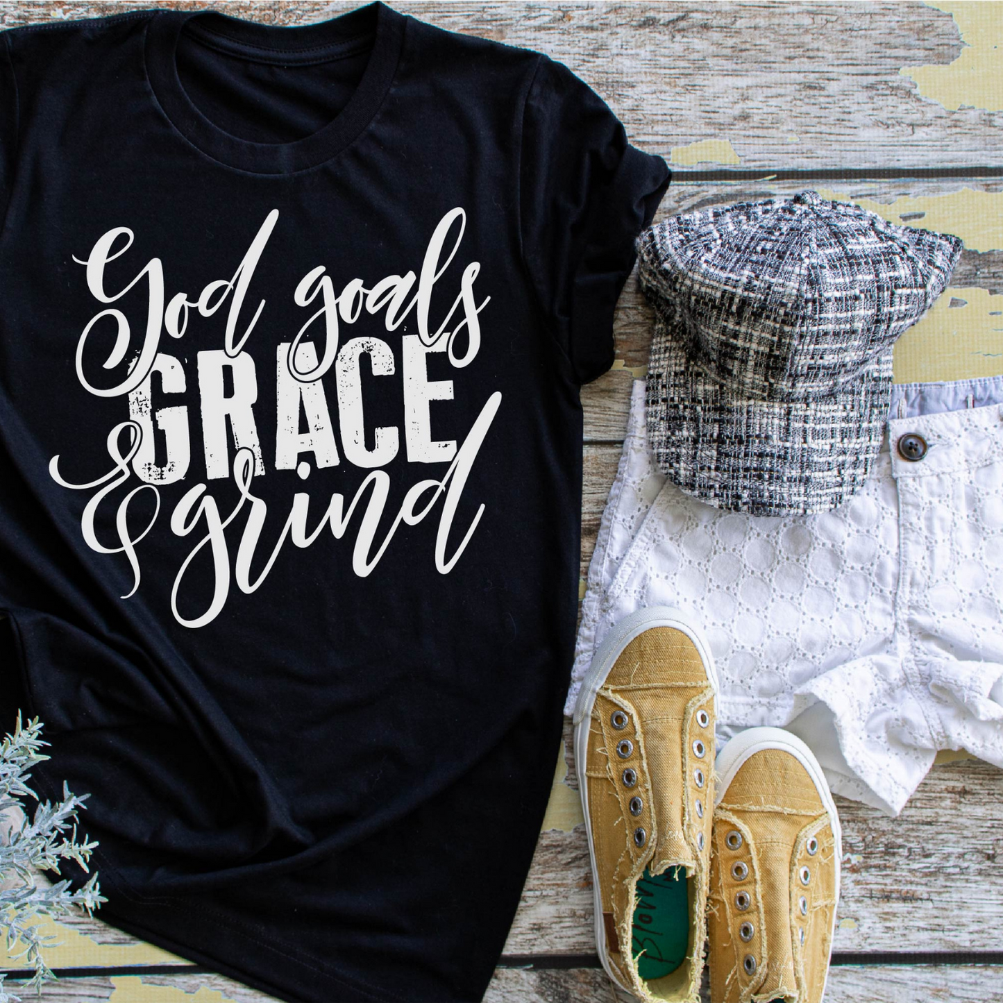 God Goals Grace & Grind Graphic Short Sleeve Tshirt