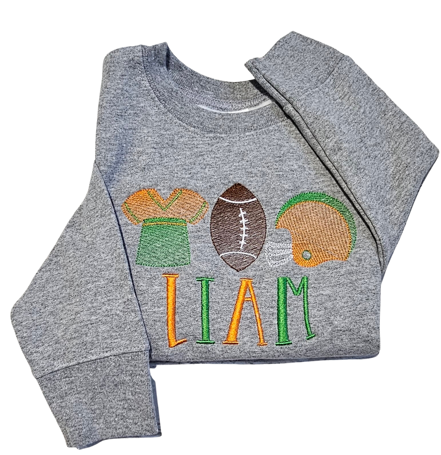 Personalized Football Toddler Crewneck Sweater