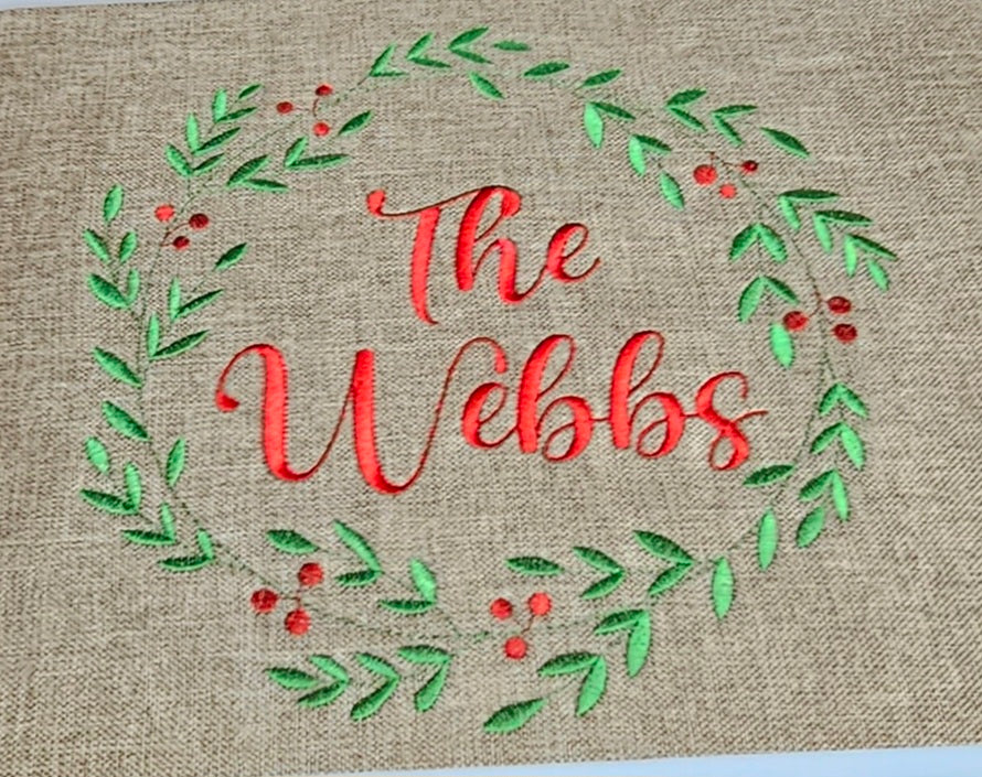 Personalized Embroidered Christmas Tree Skirt